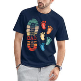 Chemise personnalisée avec noms d'empreintes de papa et d'enfants
